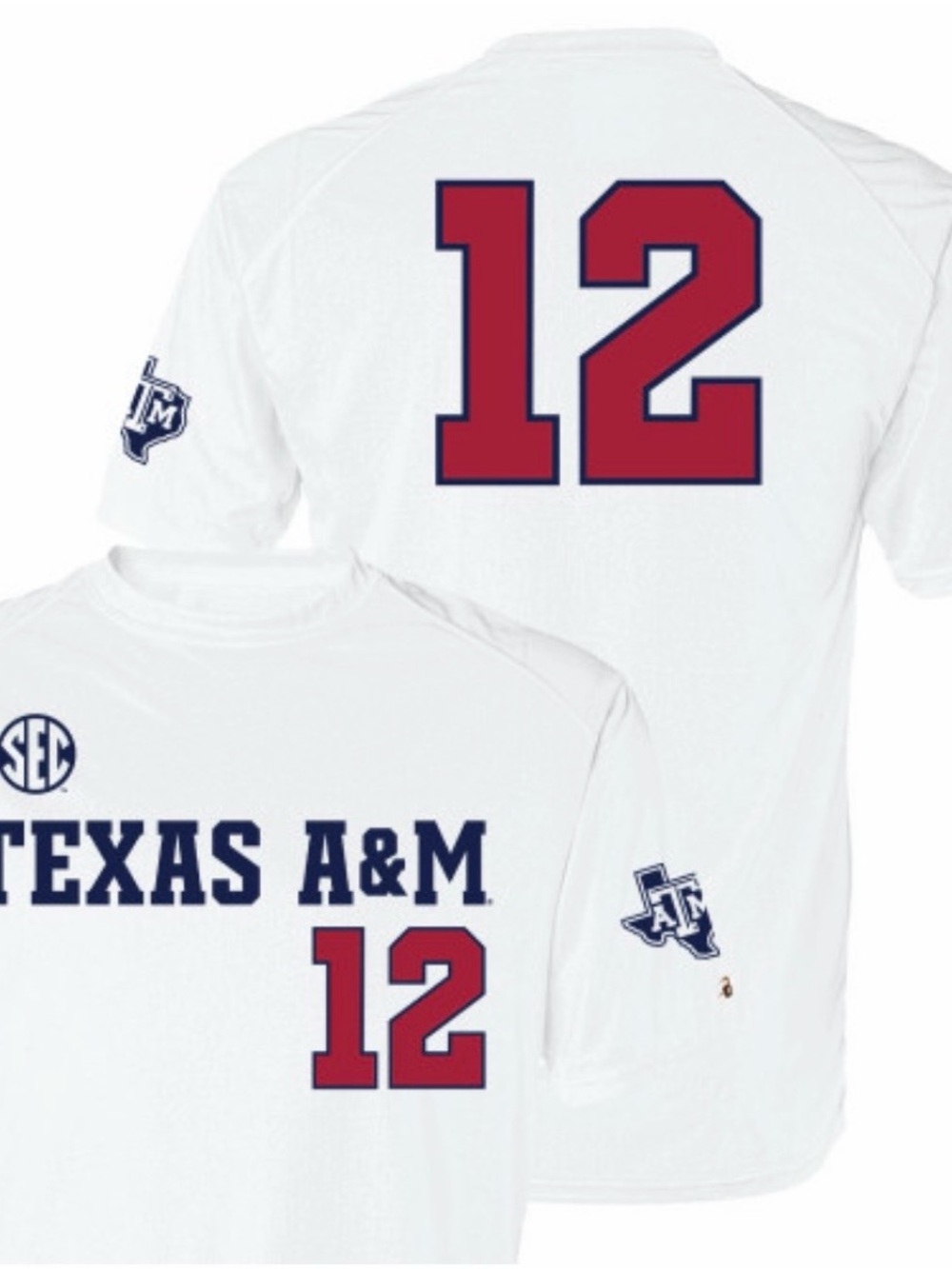 Texas a&m red white blue shirt